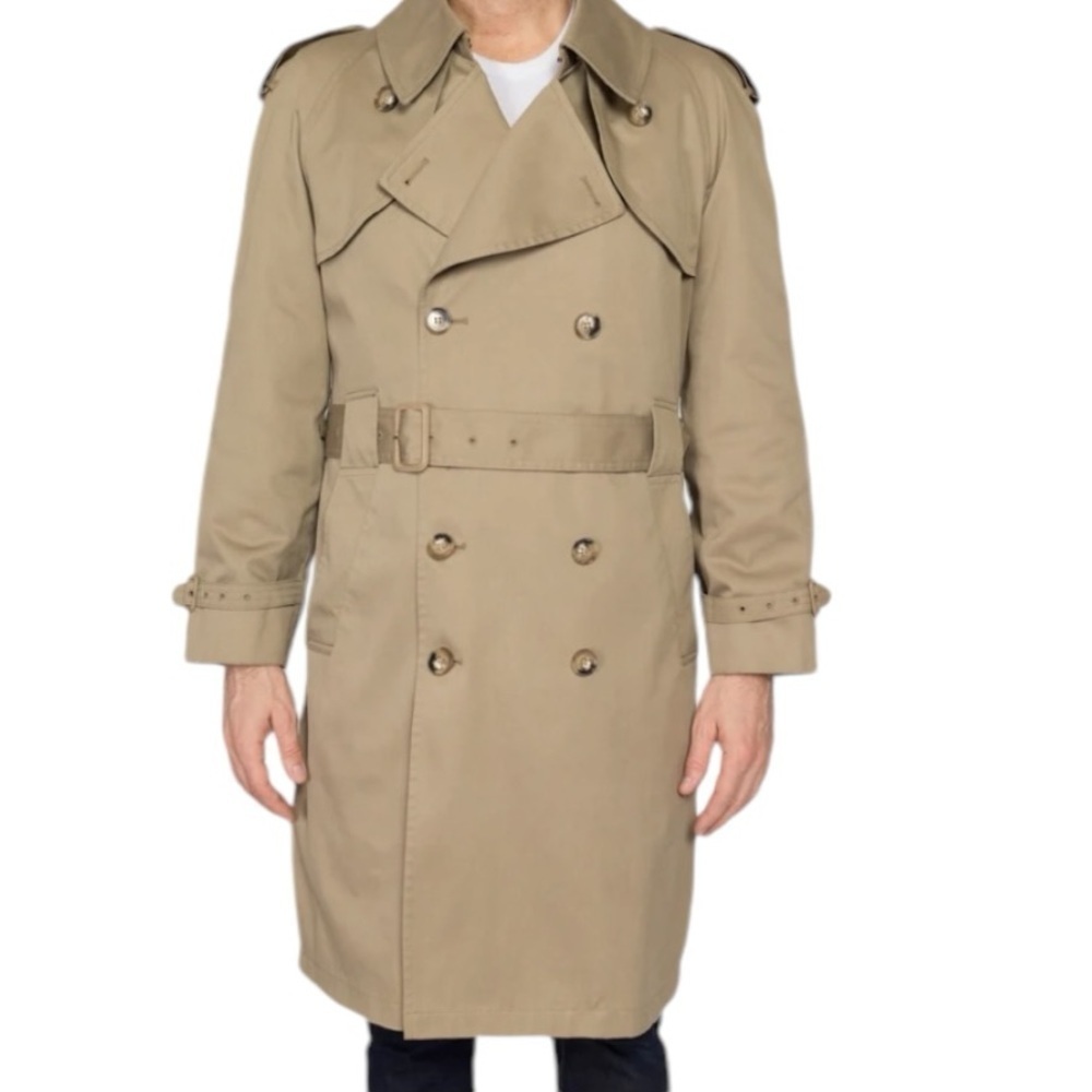 1980's Vintage Misty Harbor Trench Coat Women's XL, Men's Large 42R Khaki Tan - Picture 3 of 16